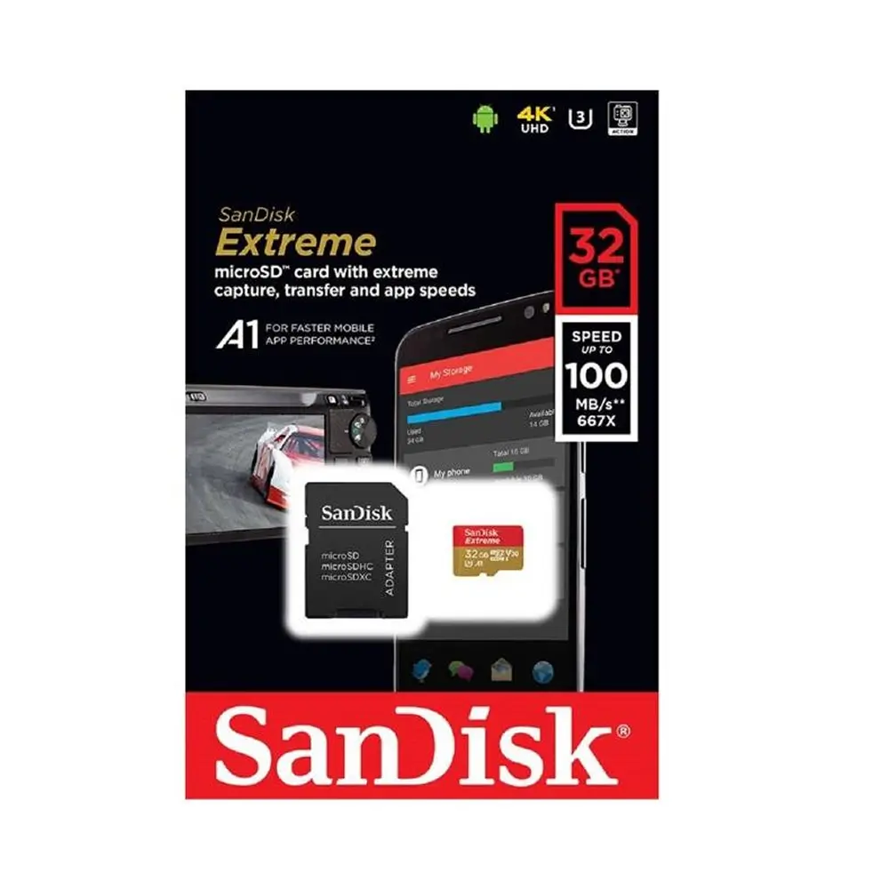 MEMORIA MICRO SD SANDISK EXTREME 32GB UHS-I 100MBS